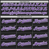 Custom Black Purple-White Authentic Baseball Jersey