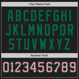 Custom Black Medium Pink-Kelly Green Authentic Baseball Jersey
