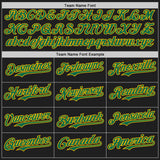Custom Black Kelly Green-Gold Authentic Baseball Jersey