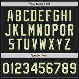 Custom Black Cream-Green Authentic Baseball Jersey