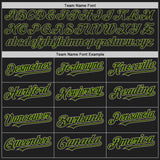 Custom Black Neon Green-Purple Authentic Baseball Jersey