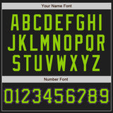 Custom Black Neon Green-Purple Authentic Baseball Jersey