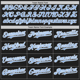 Custom Black Light Blue-White Authentic Baseball Jersey