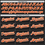 Custom Black Orange-White Authentic Baseball Jersey