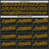 Custom Black Gold Authentic Baseball Jersey