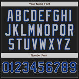 Custom Black Royal-Gray Authentic Baseball Jersey