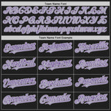 Custom Black Gray Purple-White Authentic Baseball Jersey