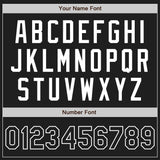 Custom Stitched Black White Baseball Pullover Sweatshirt Hoodie