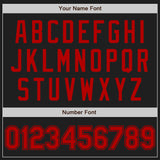 Custom Stitched Black Red Baseball Pullover Sweatshirt Hoodie