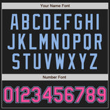 Custom Stitched Black Pink-Light Blue Baseball Pullover Sweatshirt Hoodie