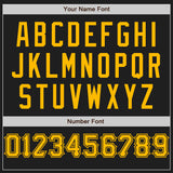 Custom Stitched Black Gold Baseball Pullover Sweatshirt Hoodie