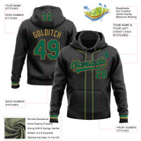 Custom Stitched Black Kelly Green-Old Gold Baseball Pullover Sweatshirt Hoodie