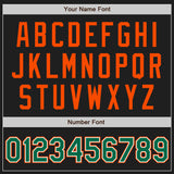 Custom Stitched Black Kelly Green Orange-White Baseball Pullover Sweatshirt Hoodie