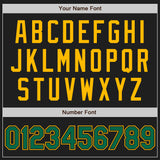 Custom Stitched Black Kelly Green-Gold Baseball Pullover Sweatshirt Hoodie