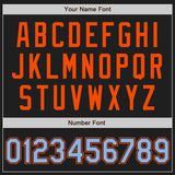 Custom Stitched Black Light Blue-Orange Baseball Pullover Sweatshirt Hoodie