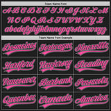 Custom Black Gray-Pink Authentic Baseball Jersey