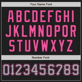 Custom Black Gray-Pink Authentic Baseball Jersey