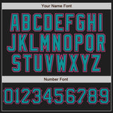 Custom Black Teal-Pink Authentic Baseball Jersey