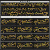 Custom Black Old Gold-Red Authentic Baseball Jersey