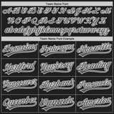 Custom Black Steel Gray-White Authentic Baseball Jersey