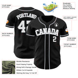 Custom Black White-Gray Authentic Baseball Jersey