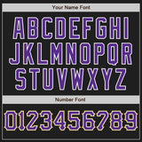Custom Black Purple White-Old Gold Authentic Baseball Jersey