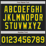 Custom Black Yellow-Kelly Green Authentic Baseball Jersey