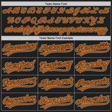 Custom Black Texas Orange-Cream Authentic Baseball Jersey