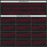 Custom Black Crimson Authentic Baseball Jersey