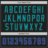 Custom Black Purple-Teal Authentic Baseball Jersey
