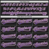Custom Black Purple Cream-Teal Authentic Baseball Jersey