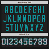 Custom Black Gray-Teal Authentic Baseball Jersey