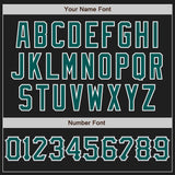 Custom Black Midnight Green Gray-White Authentic Baseball Jersey