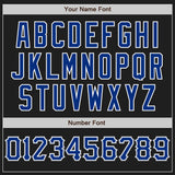 Custom Black Royal Gray-White Authentic Baseball Jersey