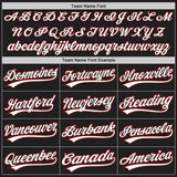 Custom Black Light Blue Red-White Authentic Baseball Jersey