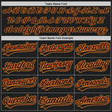 Custom Black Orange-Old Gold Authentic Baseball Jersey
