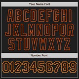 Custom Black Orange-Old Gold Authentic Baseball Jersey