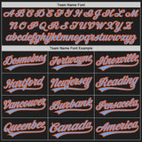 Custom Black Powder Blue-Orange Authentic Baseball Jersey