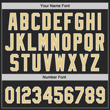 Custom Black Vegas Gold-White Authentic Baseball Jersey