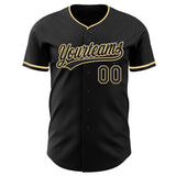 Custom Black-Vegas Gold Authentic Baseball Jersey