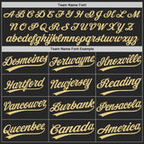 Custom Black-Vegas Gold Authentic Baseball Jersey