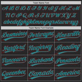 Custom Black Red-Teal Authentic Baseball Jersey