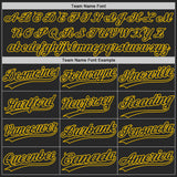 Custom Black-Yellow Authentic Baseball Jersey