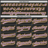Custom Black Light Purple-Yellow Authentic Baseball Jersey