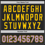 Custom Black Light Purple-Yellow Authentic Baseball Jersey