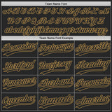 Custom Black-Old Gold Authentic Baseball Jersey