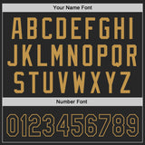 Custom Black-Old Gold Authentic Baseball Jersey