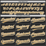 Custom Black Old Gold-White Authentic Baseball Jersey