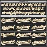 Custom Black White-Old Gold Authentic Baseball Jersey