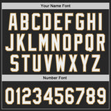 Custom Black White-Old Gold Authentic Baseball Jersey
